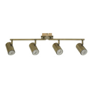 Crosby 3Lt Semi-Flush, Gold with Opal Glass Balls