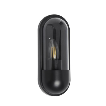 Svietidlá Searchlight - x Capsule Outdoor Wall Light - Black & Clear Polycarb | KÓD: 61123BK