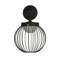 x Cabin Outdoor Wall Light - Black Metal & Opal Polycarb - 61136BK 61136BK