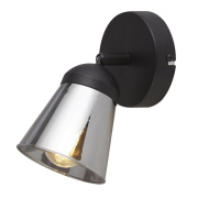 Mega Spotlight - Black & Smoked Glass