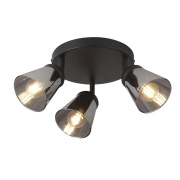 4LT BAR SPOTLIGHT, BLACK WITH SMOKED GLASS