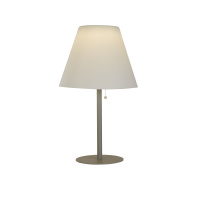 Venice I  Outdoor Table Lamp - Silver Metal & White Shade - 61203SI 61203SI