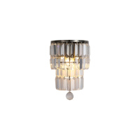 Empire 2LT Wall Light, Antique Brass with Clear Crystal - 61321-2AB 61321-2AB