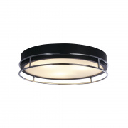 Phoenix 2Lt Flush - Black and Brass IP44