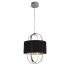 Knightsbridge 5Lt Pendant - Antique Brass with White Linen S