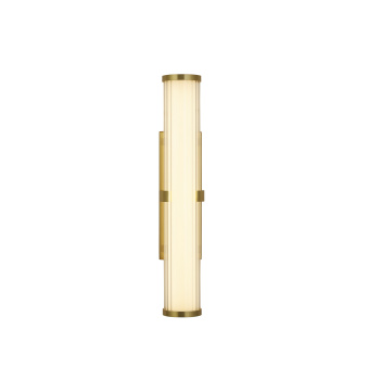 Svietidlá Searchlight - Clamp Wall Light - Gold Metal, Ribbed Clear & Opal Diffuser | KÓD: 63124-1GO