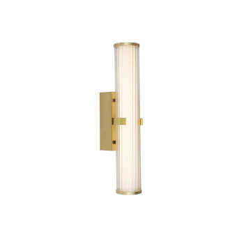 Svietidlá Searchlight - Clamp Wall Light - Gold Metal, Ribbed Clear & Opal Diffuser | KÓD: 63125-1GO