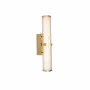 Clamp LED Bathroom Wall Light - Gold & Opal Glass, IP44