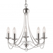 Maypole 8Lt Pendant - Satin Silver
