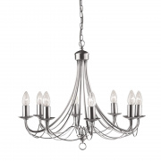 Maypole 8Lt Pendant - Satin Silver