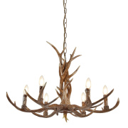 Stag 2Lt Wall Light - Brown Wood Finish Resin