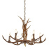 Stag 6Lt Pendant - Brown Wood Finish Resin