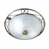 Weybridge Ceiling Flush - Antique Brass & Alabaster Glass