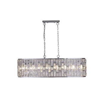 Svietidlá Searchlight - Bijou 8Lt Oval Diner Pendant Chrome Metal & Clear Crystal | KÓD: 65818-8CC