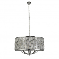 Bijou  8Lt Pendant - Chrome Metal & Crystal Glass - 6588-8CC 6588-8CC
