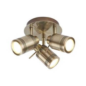 Svietidlá Searchlight - Samson 3Lt Round Spotlight  - Antique Brass Metal | KÓD: 6603AB