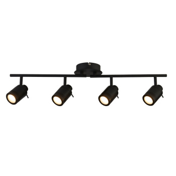 Svietidlá Searchlight - Samson 4Lt Split Bar Spotlight - Black Metal | KÓD: 6604BK