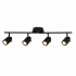 Samson 6Lt Split Bar Bathroom Spotlight- Black Metal, IP44