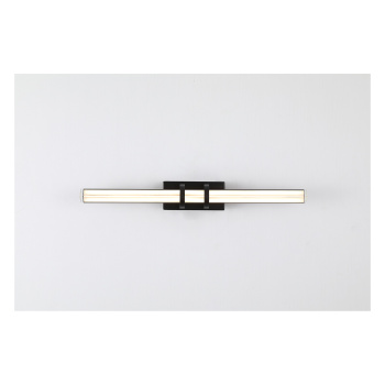 Svietidlá Searchlight - Parma LED Wall Light, Matt Black Metal & Clear Glass | KÓD: 66412BK