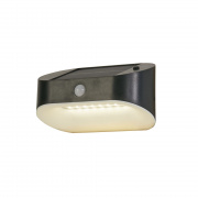 Solar LED Wall Light with PIR - Grey ABS & Clear PC
