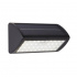 Solar LED Wall Light - Black ABS & Clear PC