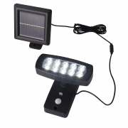 Solar LED Wall Light - Black ABS & Clear PC