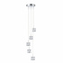 Ice Cube 5Lt 1.16m LED Multi-Drop Pendant - Glass & Chrome