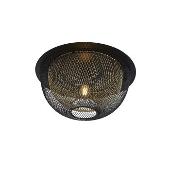 Svietidlá Searchlight - Honeycomb Flush - Black Metal & Gold Mesh | KÓD: 6840BGO