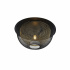 ENDOR 3LT PENDANT, BLACK WITH OPAL GLASS. BALL DIA180MM
