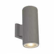 OUTDOOR UP/DOWN WALL/PORCH LIGHT - GREY WITH CLEAR GLASS