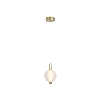 Svietidlá Searchlight - Luminique LED Pendant, Satin Brass Metal with Glass | KÓD: 69410SB