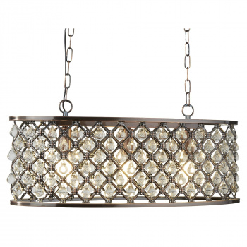 Svietidlá Searchlight - Marquise 3Lt Oval Pendant  - Antique Copper Metal & Glass | KÓD: 6953-3CU