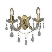 Marie Therese 8Lt Pendant - Polished Brass & Clear Crystal