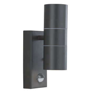 Svietidlá Searchlight - Metro Outdoor Wall Light - Silk Black Metal & Glass | KÓD: 7008-2BK-LED