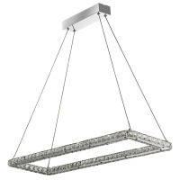 Clover Rectangular Pendant - Chrome & Clear Glass - 7012CC 7012CC