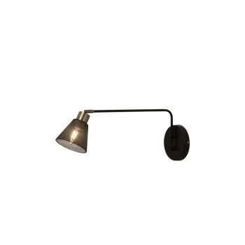 Svietidlá Searchlight - BLACK AND BRASS WALL LAMP | KÓD: 701316