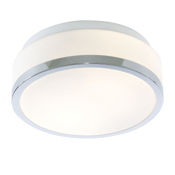 Svietidlá Searchlight - Cheese 2Lt Flush - Chrome Metal & White Glass | KÓD: 7039-23CC