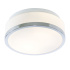 Cheese 2Lt Flush - Satin Silver & Glass Shade, IP44