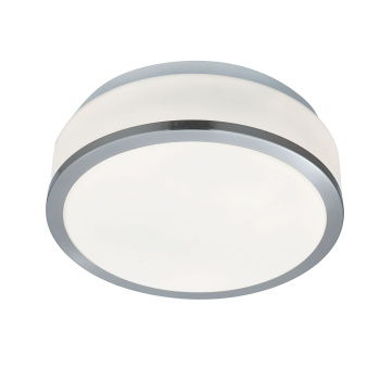 Svietidlá Searchlight - Cheese 2Lt Flush - Satin Silver Metal & White Glass | KÓD: 7039-23SS