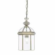 Bevelled Lantern Domed Pendant - Chrome & Glass