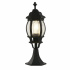 Bel Aire Outdoor Post 500mm, Black with Clear Glass