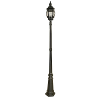 Bel Aire 221cm Outdoor Post  -  Silk Black & Glass, IP23 - 7174 7174