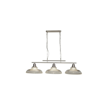 Svietidlá Searchlight - Bistro III 3Lt Bar Pendant - Satin Silver Metal | KÓD: 7183-3SS