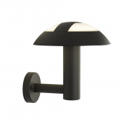 Mushroom LED Outdoor Light -Grey Metal & Opal Diffuser,IP44