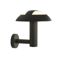 Mushroom Outdoor Wall Light- Grey Metal & Opal Polycarbonate - 7263GY 7263GY