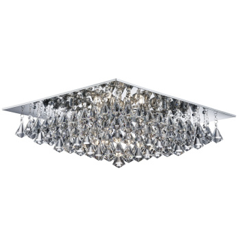 Svietidlá Searchlight - Hanna 8Lt Flush  - Chrome Metal & Clear Crystal | KÓD: 7308-8CC