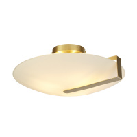 Sundial Flush - Gold Metal & Frosted Glass - 73990-3GO 73990-3GO