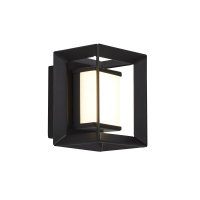 Chaplin Wall Light - Black Metal & Opal Acrylic - 74303-1BK 74303-1BK