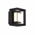 SEATTLE OUTDOOR POST (730mm HEIGHT) - BLACK WITH CLEAR FROSTED PANELS