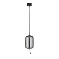 Lisbon Pendant - Black Metal & Smoked Glass - 75132-1SM 75132-1SM